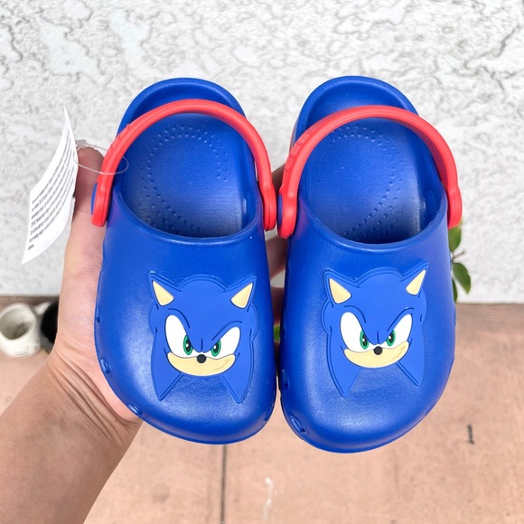 Other - Sonic the Hedgehog Kids Blue Red Light Up Clogs